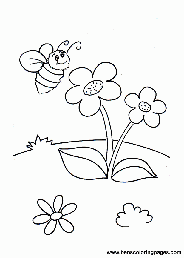 Plansa de colorat cu Albina 112 16
